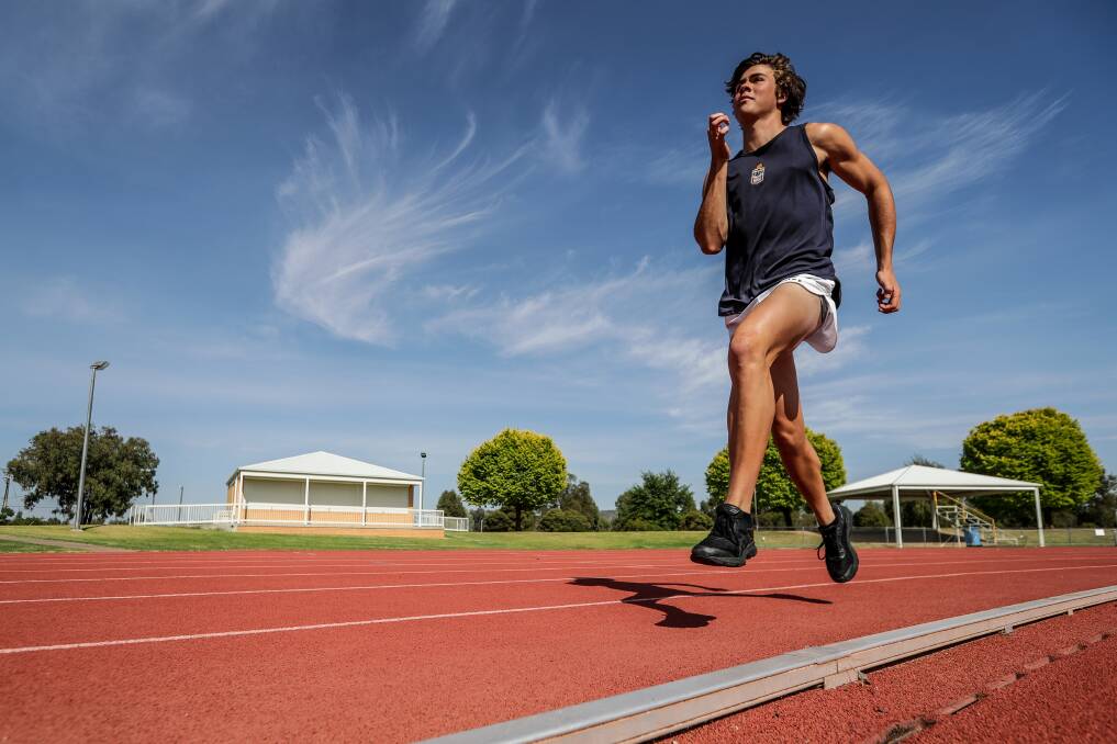 FLYING HIGH: Campbell Chesser will compete at a major schools athletics event in Queensland on Monday. Picture: JAMES WILTSHIRE