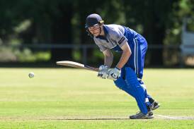 Tom Hosie struck 16 runs for Yackandandah as the team fell a boundary short of victory. Picture by Mark Jesser