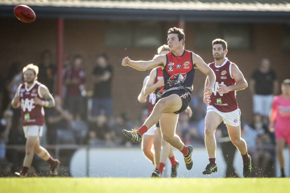 SPEED TO BURN: Former Yackandandah player Johann Jarratt impressed with his pace against the Bulldogs. Picture: JAMES WILTSHIRE