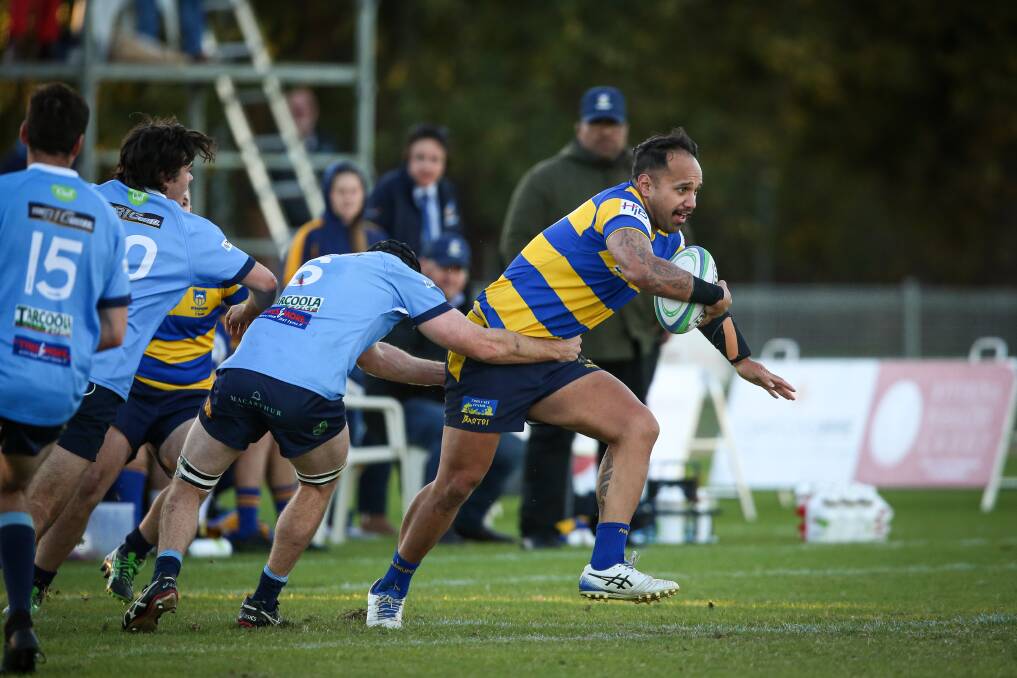 Steamers' Zak Tipene takes on Wagga Waratahs in the last game on May 15.