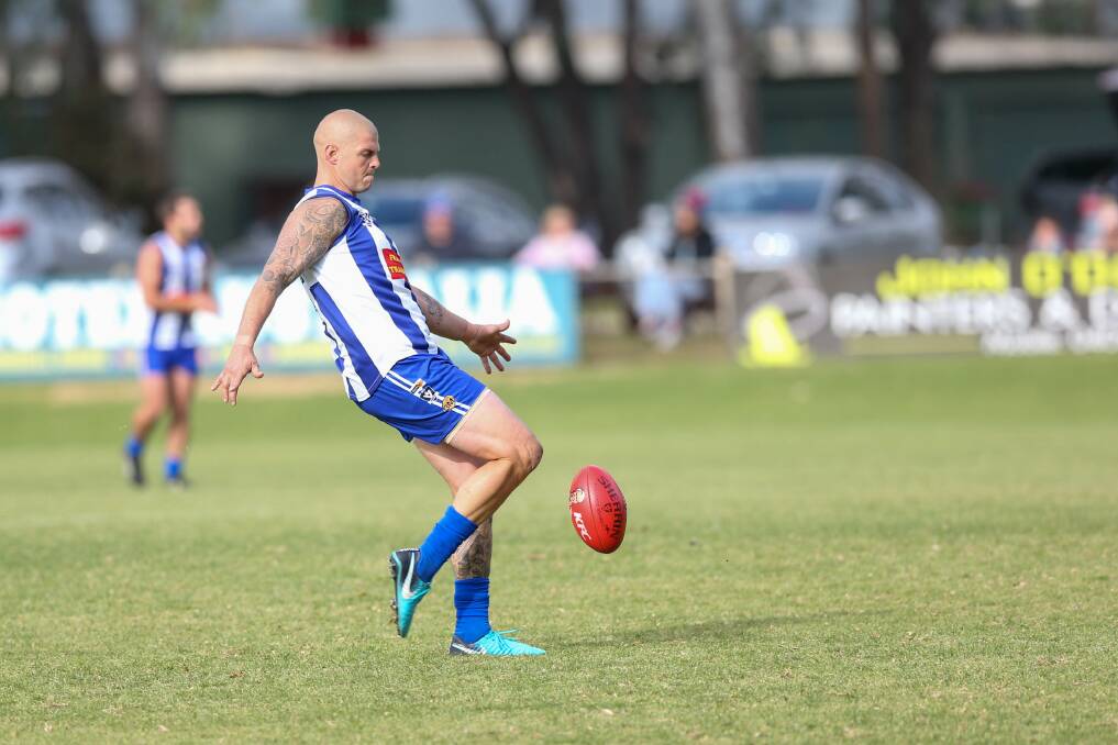 DEBUT: Former AFL player Cameron Cloke kicked one goal in his one-off game for the Roos and was well held by Raiders' Jordan Rouse.