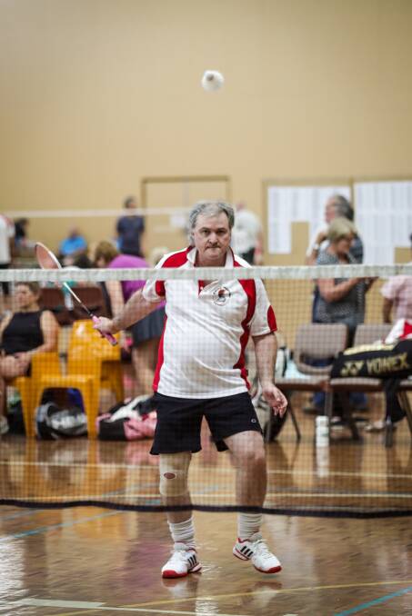Border player David Murphy was one of the few local players to contest the Australian Veterans Badminton Championships. 