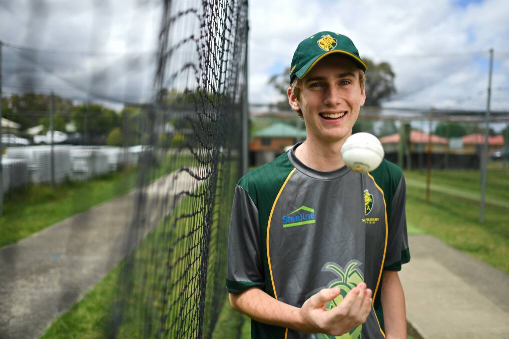 North Albury's Joe Harris had a debut few CAW provincial players could boast, snaring 4-13, as the sixth bowler. Picture by Mark Jesser