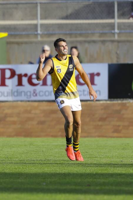 SUPER SIX: Albury's Mat Walker booted six goals in the 59-point win over Lavington. Picture: ASH SMITH