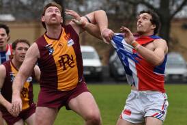 Nathan Dunstan (left) has spent the past two years with Redan in the Ballarat Football League. Picture by Lachlan Bence
