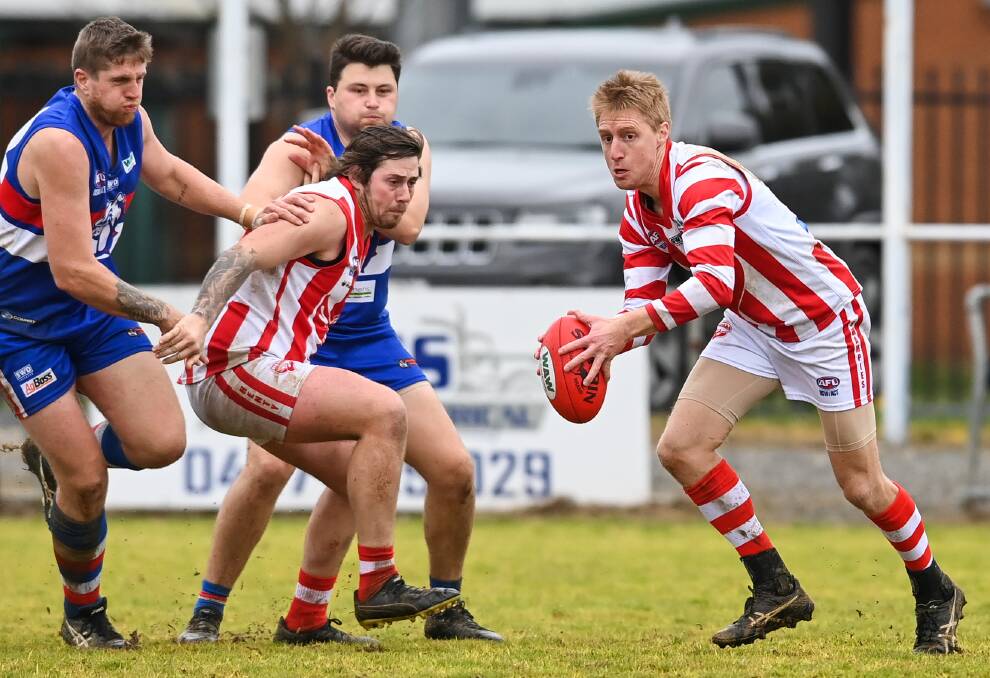 Henty assistant coach James Ellis kicked his first goal in years against Culcairn.