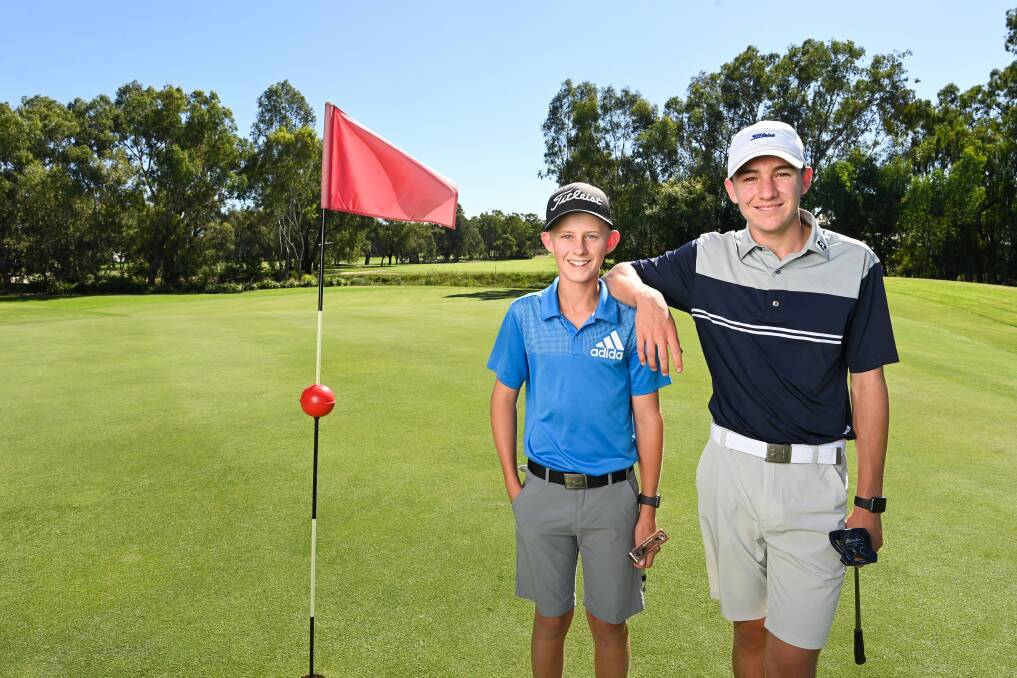 LEARNING EXPERIENCE: Thurgoona's Tom Newman (left) and Lochie Semmler will gain an insight into top level juniors. Picture: MARK JESSER