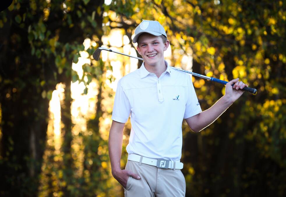 RIGHT TRACK: Wodonga school student James Walker has won a Border club championship - by a comprehensive 17 shots. Picture: KYLIE ESLER