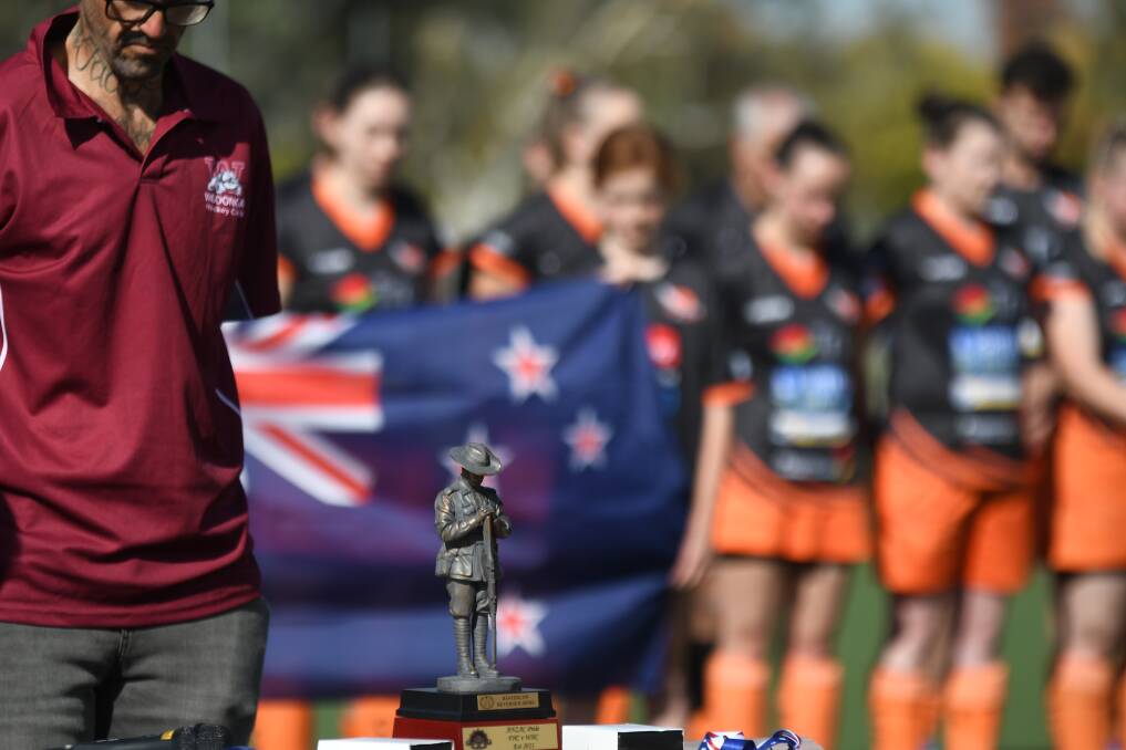 Falcons retained the Anzac Trophy after toppling Wodonga. Picture by Hockey Albury Wodonga