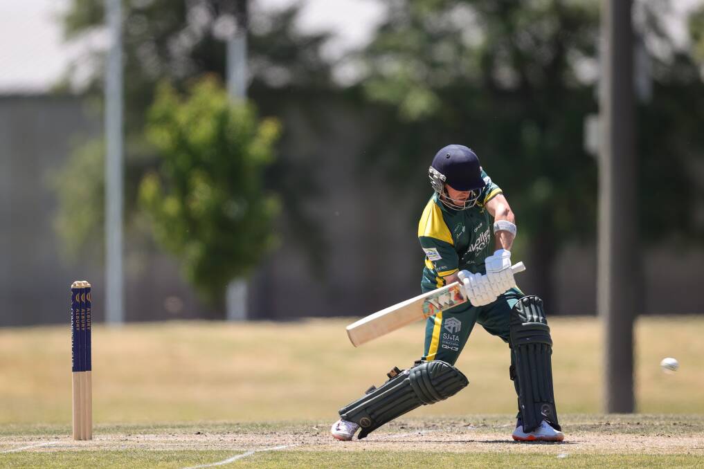 North Albury's Ben Fulford warmed up for the Country Championships with an innings of 83 against Cricket Albury-Wodonga grand finalists St Patrick's last Saturday. Picture by James Wiltshire