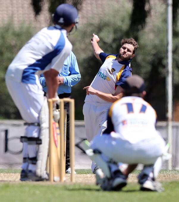 MISERLY ATTACK: Rovers United Bruck vice-captain Jacob Schonafinger took 2-12 from 20  overs, 13 of them maidens, against premier Yarrawonga Mulwala.