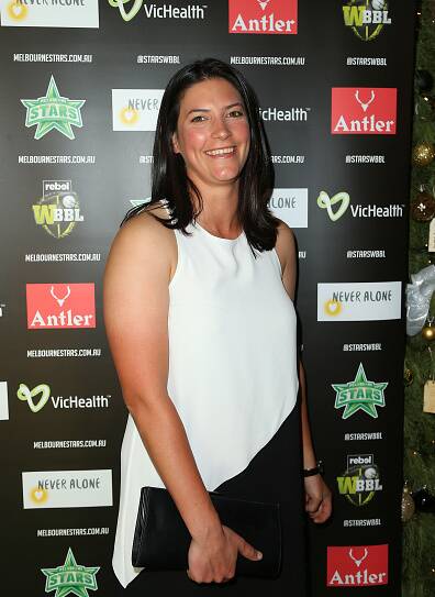 Emma Inglis arrives at last year's Melbourne Stars' season launch.