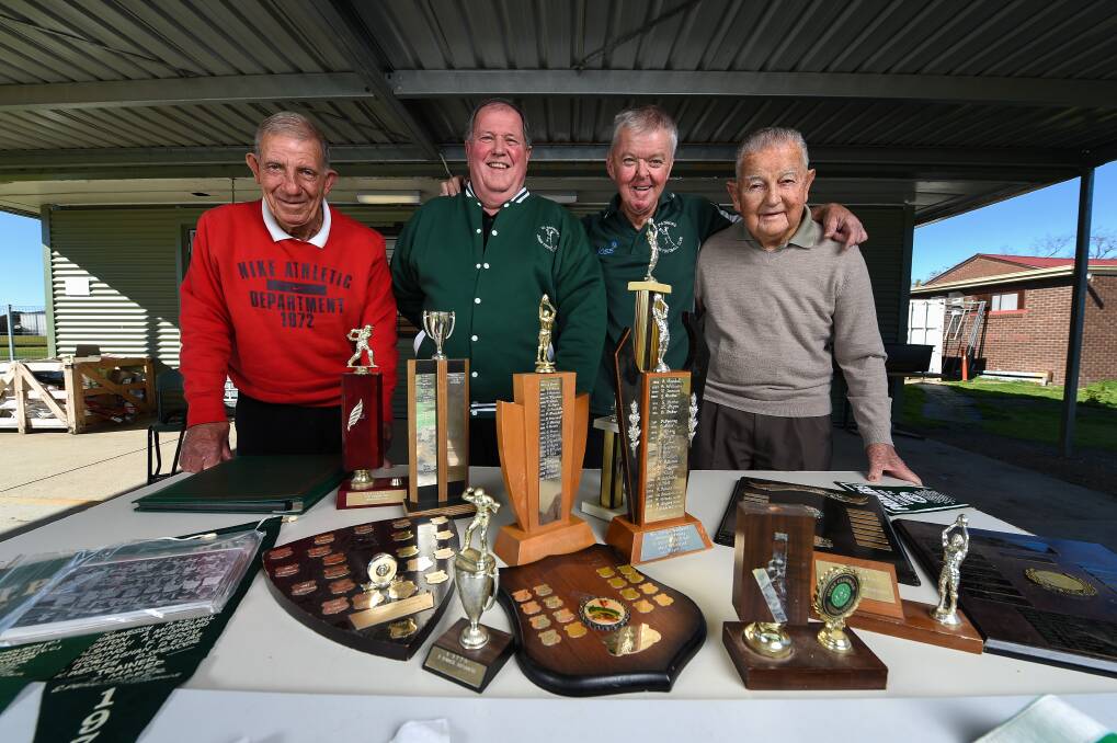 Norm Wighton (right) was pictured last July ahead of the St Patrick's Junior Football Club centenary. He was a life member of both the football and St Patrick's cricket clubs.
