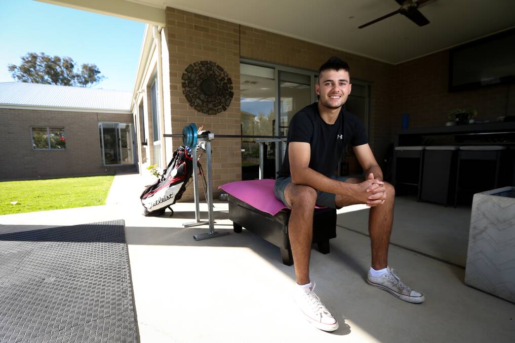 DANIEL'S DIET: Golf was banned for more than six weeks in Victoria from late March, so Daniel Gill decided to hit the weights to help his game. Picture: JAMES WILTSHIRE