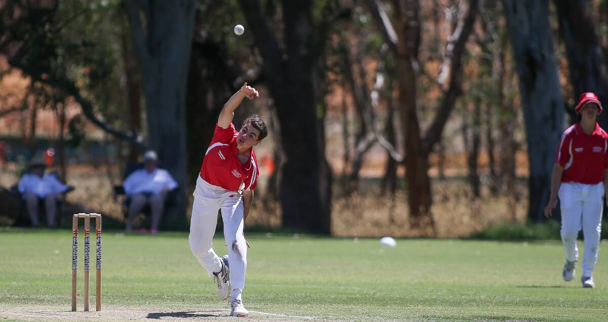 WILD ABOUT HARRY: CAW Country's Harry Kreutzberger tries to deceive Wangaratta Gold in the under 16 match on day one of the titles. Picture: TARA TREWHELLA