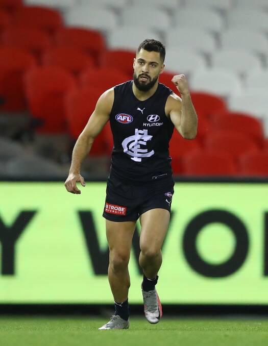 Michael Gibbons hasn't played a competition game since injuring his hamstrIng for Carlton in June, 2021. Picture: GETTY IMAGES