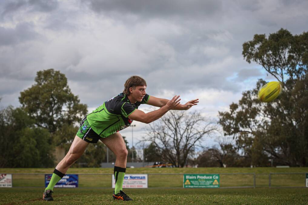 TOUGH INITIATION: Albury Thunder's Zain Mitchell-Dowding has faced some of the best teams in his early Group Nine games. Picture: JAMES WILTSHIRE 