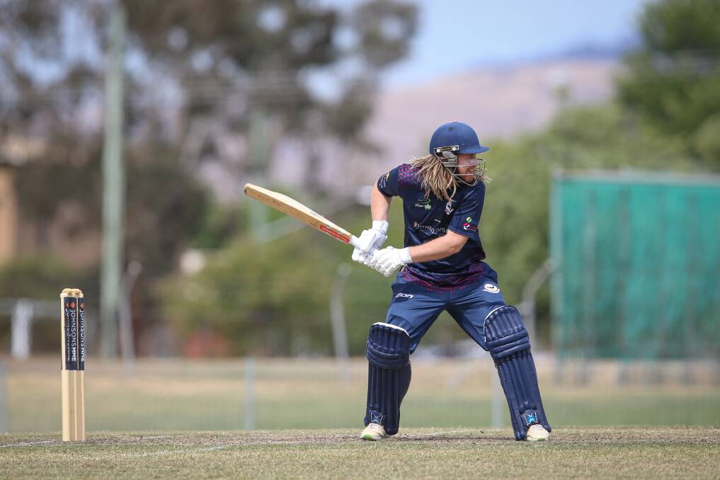 East Albury coach Dylan Weeding struck 64 from 84 deliveries in the 61-run win over North Albury.