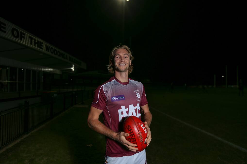 OUT OF THE DARKNESS: Wodonga's Zac Brain had some worrying times after shocking facial fractures. Picture: TARA TREWHELLA