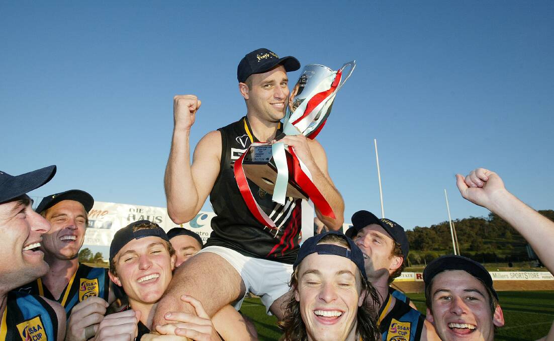 Lavington's Darryn McKimmie kicked the winning goal after the siren in the 2005 grand final against Myrtleford. Lavington suffered a 91-point loss to the Saints during the season. Wangaratta fell to Albury by 97 points on Saturday, but the Pies too were understrength, like the Panthers 13 years earlier.
