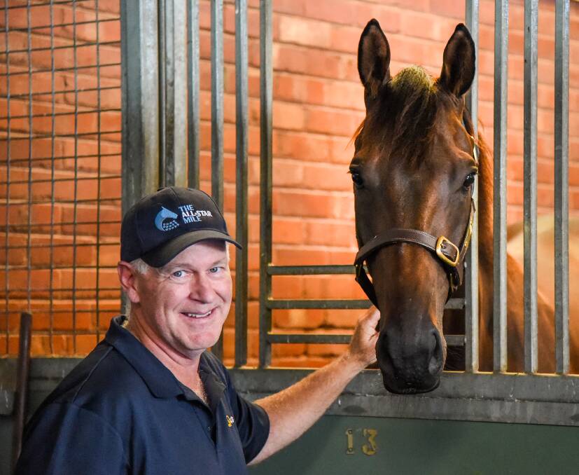 CHANGE OF PLANS: Allan Endresz with Alligator Blood who is being set for the Cox Plate at Moonee Valley in October. Picture: RACING PHOTOS