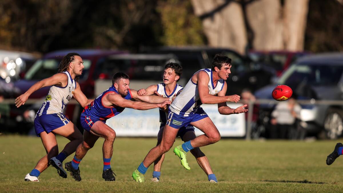 Roos skipper Ben McIntosh leads by example in the midfield.