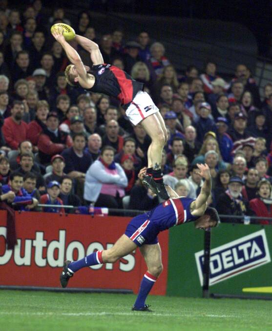 HIGH FLYER: Gary Moorcroft claims the Mark of the Year in 2001.