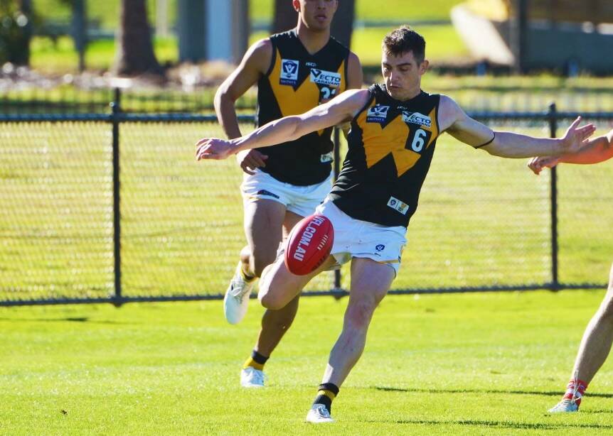 Shaun Mannagh booted six goals in the VFL grand final for Werribee against Gold Coast on Sunday.