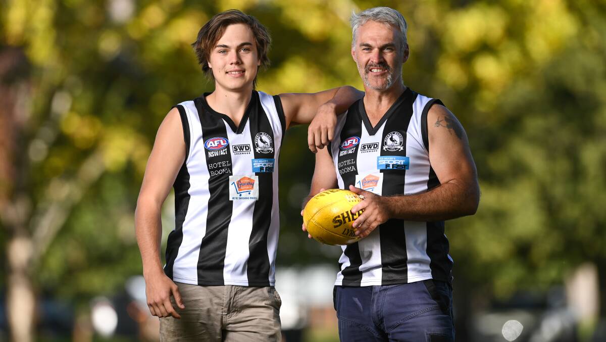 YOUNG GUN: Spencer Jones claimed Murray Magpies' best and fairest in his first year of senior football. His father Steve also played a handful of matches in the seniors.