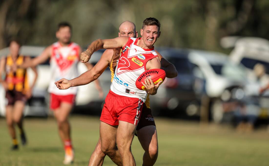 Brock-Burrum recruit Ronnie Boulton made his first appearance of the season with the Swans after being unavailable last weekend. Picture by James Wiltshire
