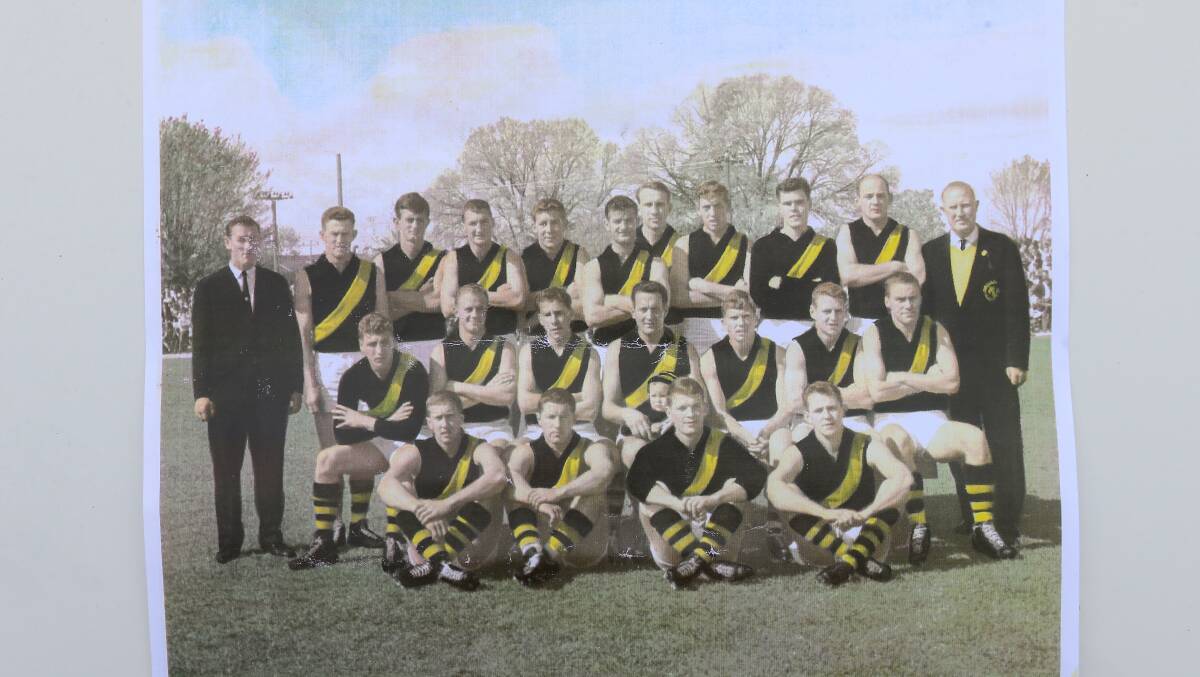 PREMIERS: The Tigers' 1966 premiership side. King is in the back row, third from the left.