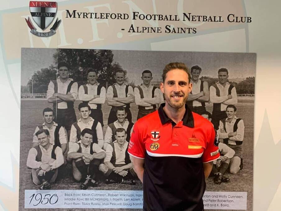 BOMBSHELL: Simon Curtis has joined Myrtleford. Picture: MYRTLEFORD FOOTBALL CLUB