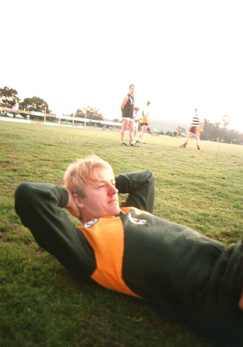 McInnes at training at Bunton Park in 1999.