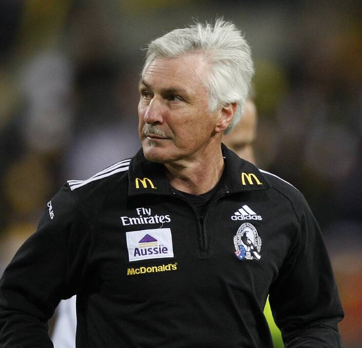 BIG SHOW: Former Collingwood coach Mick Malthouse will attend Wahgunyah training next week before being special guest at a club function. Picture: TONY ASHBY