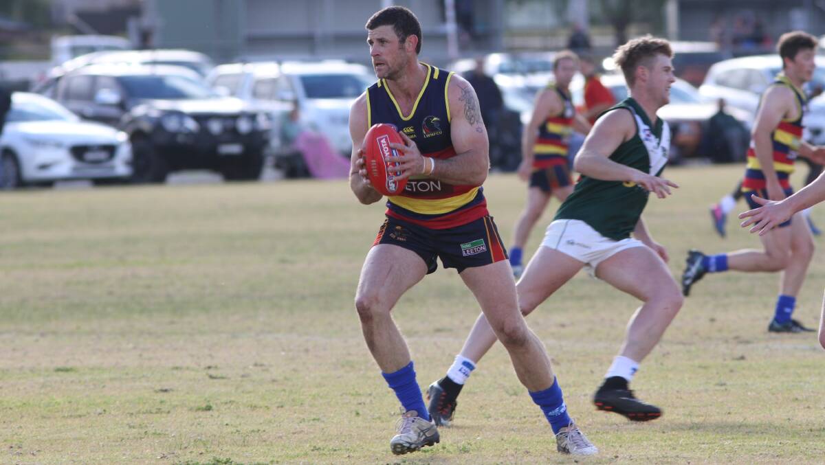 BIG RECRUIT: Lockhart recruit Neil Irwin in action during his time with Leeton-Whitton in the Riverina league.