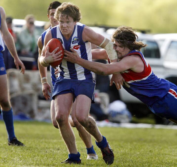 Wade McPherson in action for the Roos during the 2009 grand final against Bullioh.