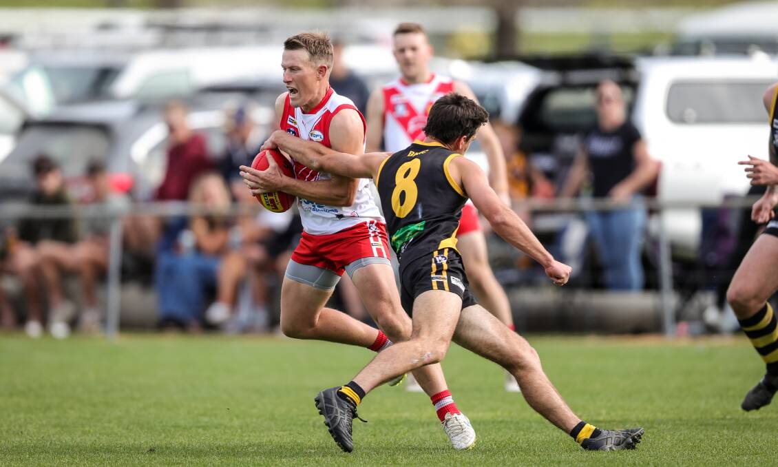 Swans coach Brad Hibberson in action during last weekend's elimination final. Picture by James Wiltshire