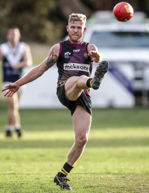 CLASSY: Barnawartha star Cam McNeill proved to be a handful for Mitta United all match whether playing midfield or resting up forward. Picture: JAMES WILTSHIRE
