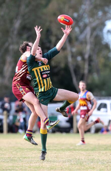 James Breen in action for Tallangatta in 2015.
