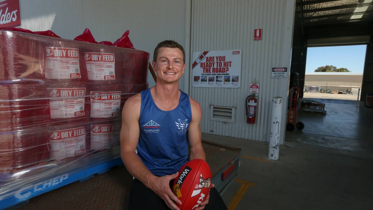 PIGEON COUP: Yarrawonga recruit Sam Schulz is looking forward to the new season
after being sidelined for most of the past two years. Picture: TARA TREWHELLA