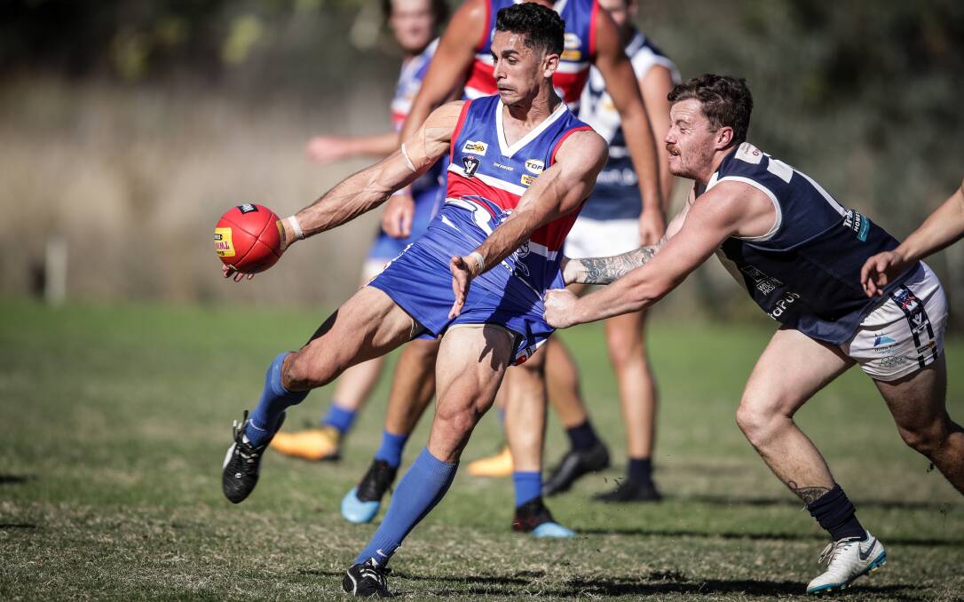 RIPPED: Thurgoona's Michael Rampal has been enjoying another solid season and is a vital cog in the Bulldogs midfield.