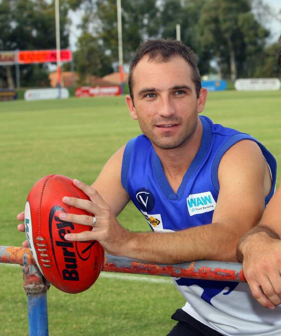 TOO LONG: Brent Lillis pictured in 2010 when the Roos last made the finals.