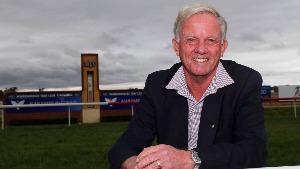 END OF AN ERA: Allan Hull at Murrumbidgee Turf Club on Tuesday. Hull has announced his retirement from racecalling, come January. Picture: DAILY ADVERTISER