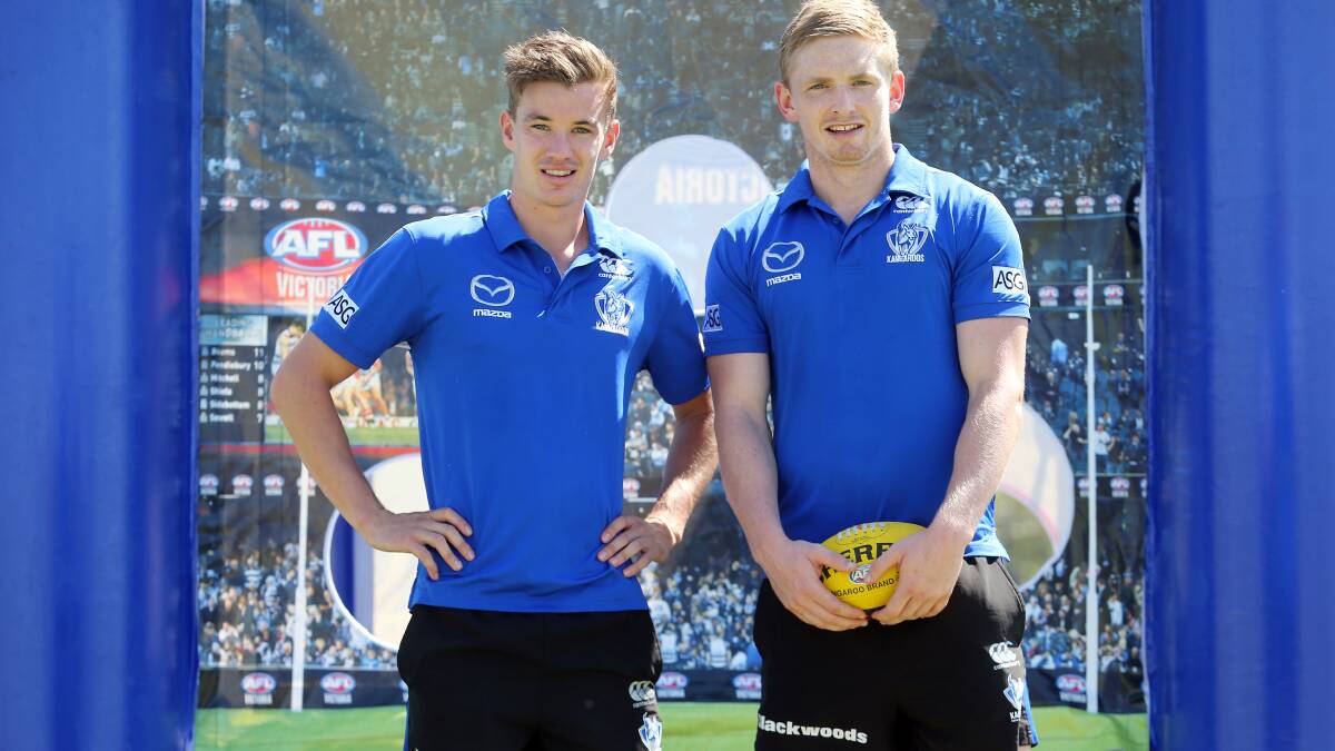 LEADERS: Kayne Turner is part of the leadership group at Arden Street with Jack Ziebell set to captain the club for a sixth consectutive season. Turner notched his 100 match milestone last year while Ziebell has played 239.