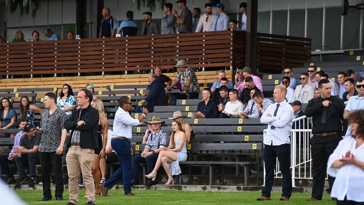WELCOME BACK: The Albury Racing Club attracted more than 750 racegoers to its meeting on Saturday despite the unfavourable weather.. Picture: MARK JESSER