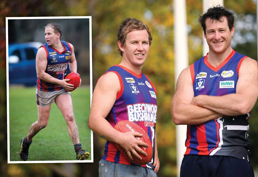 FLASHBACK: Beechworth have lured Brayden Carey back to the fold after a stint of coaching Cudgewa. Carey is a former Bushrangers junior and is closing in on his 200-match milestone with his home club.