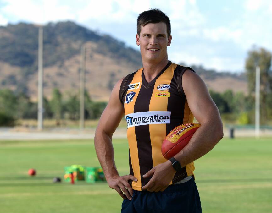 READY TO ROLL: Michael Thompson was the biggest signing in the Tallangatta league over the summer.