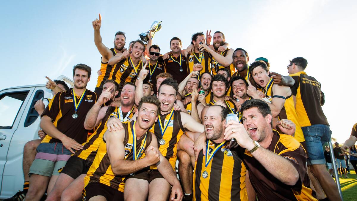 POWERHOUSE: Kiewa-Sandy Creek alongside Thurgoona each won three flags for the decade. The Hawks also played in two losing grand finals.