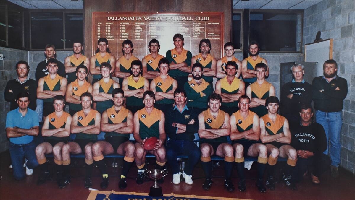 PREMIERS: Tallangatta's 1989 premiership side.
