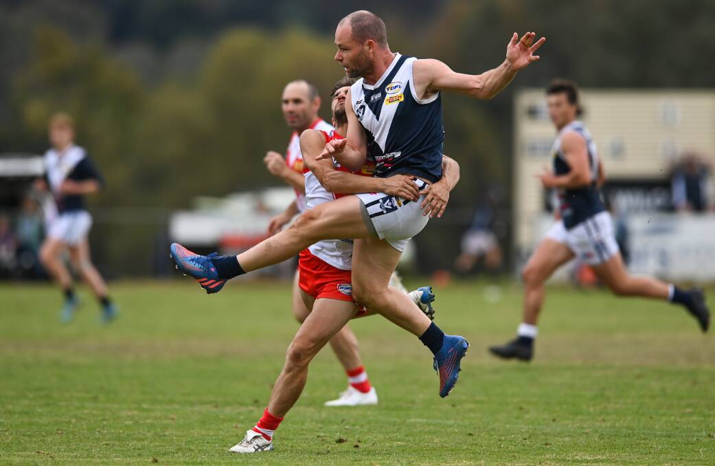 Mitta United star Jarrod Hogdkin missed for a third week in a row against the Hoppers on the weekend. 